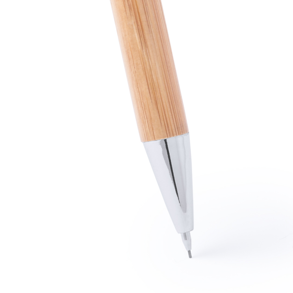 Coffret stylo et porte-mine personnalisés en bambou - Foix