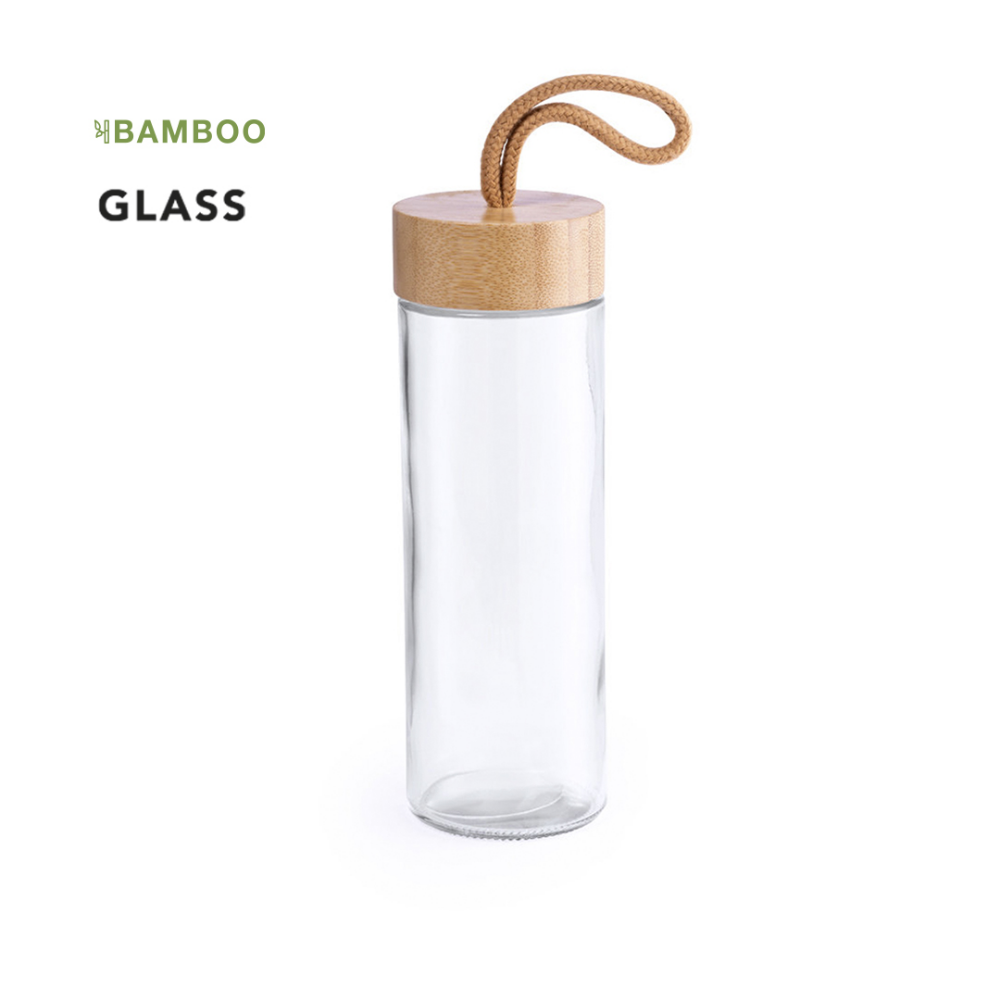 Bedruckte Trinkflasche aus Glas 420 ml - Marie
