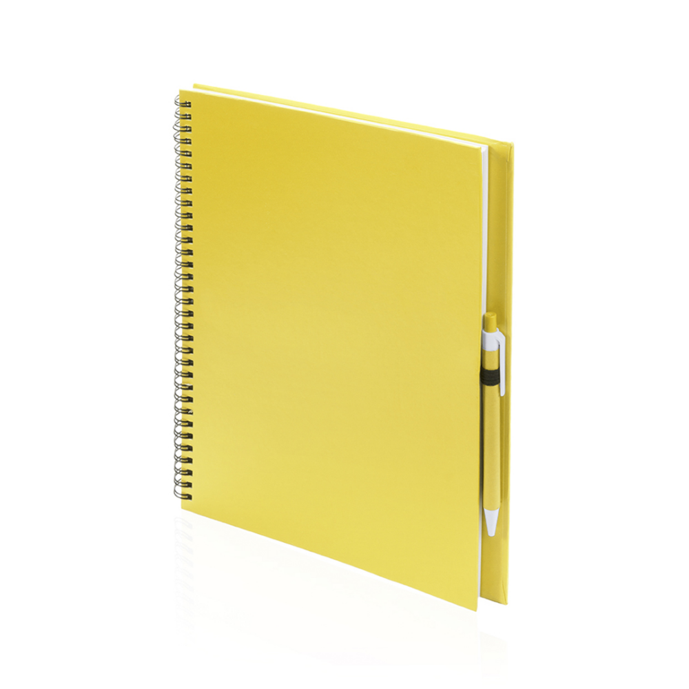 Soft-Touch Recycled Cardboard Notebook with Ball Pen - Althorp