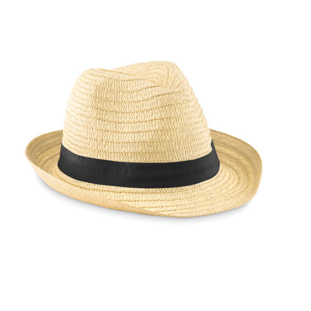 Chapeau de paille personnalisable avec bande colorée - Charlie