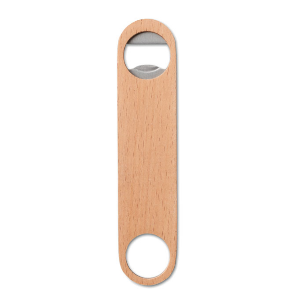 High-speed stainless steel bottle opener with wood surface - Little Barford - Ansley