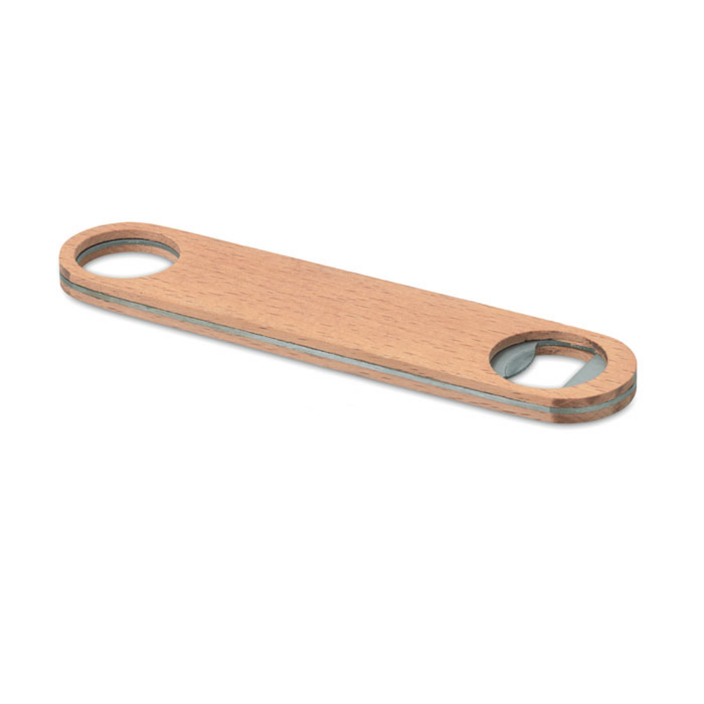 High-speed stainless steel bottle opener with wood surface - Little Barford - Ansley