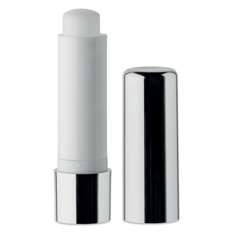 Natural lip balm, vanilla flavored, has SPF10 protection with a metallic finish - Bosham