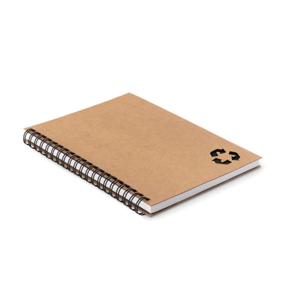 A notebook with a cover made from recycled cardboard and pages made from stone paper. - Sefton