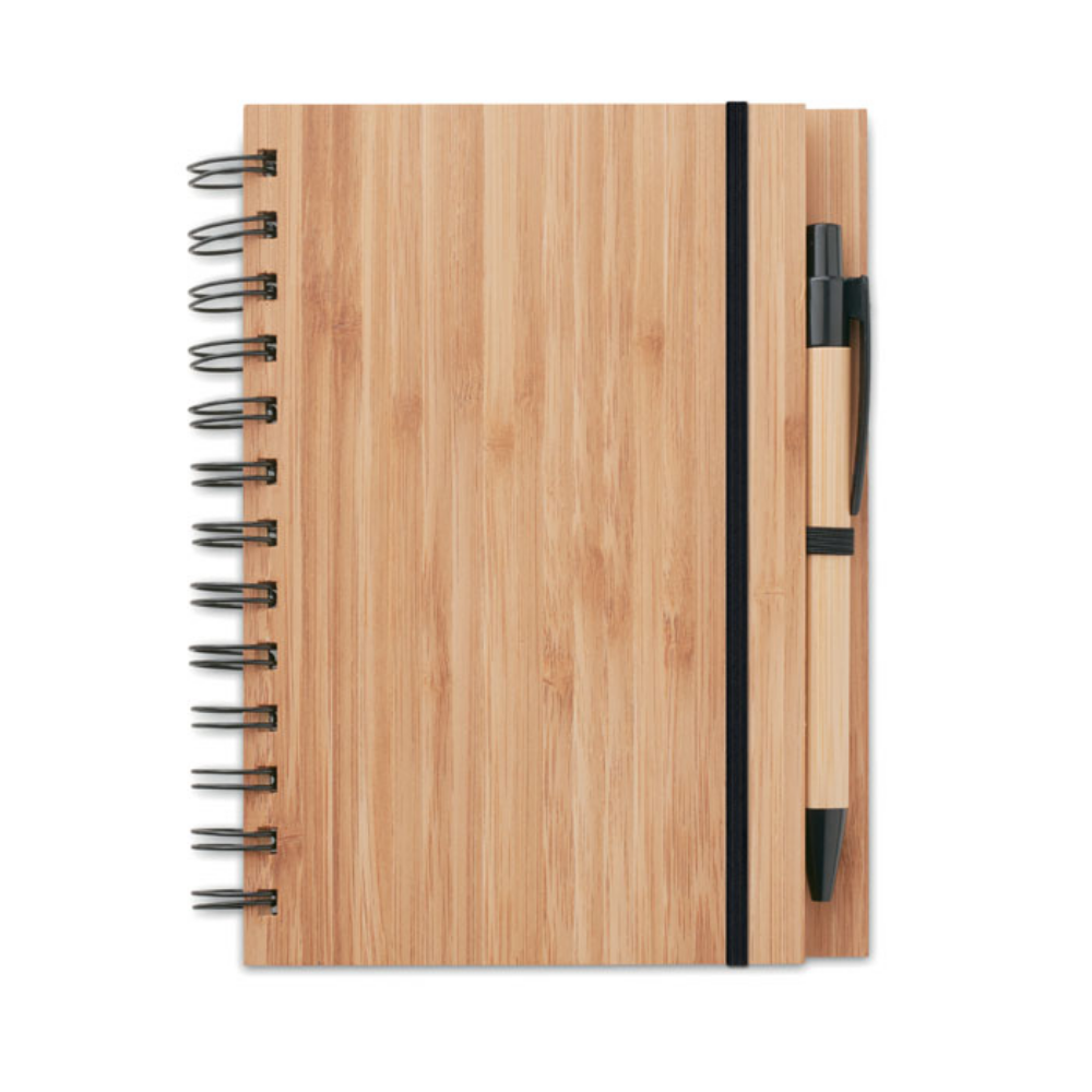 A notebook with a bamboo cover that comes with a matching pen - Yafforth - Mere