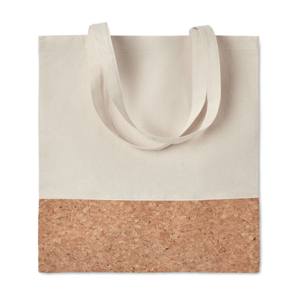 Cotton Twill Drawstring Bag with Cork Detail - Hadley