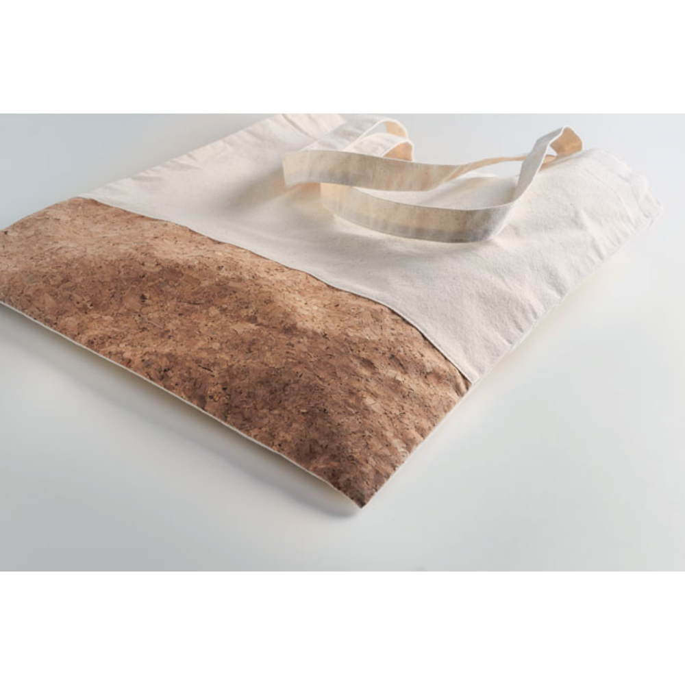 Bolsa de sarga de algodón con detalle de corcho - Fuengirola
