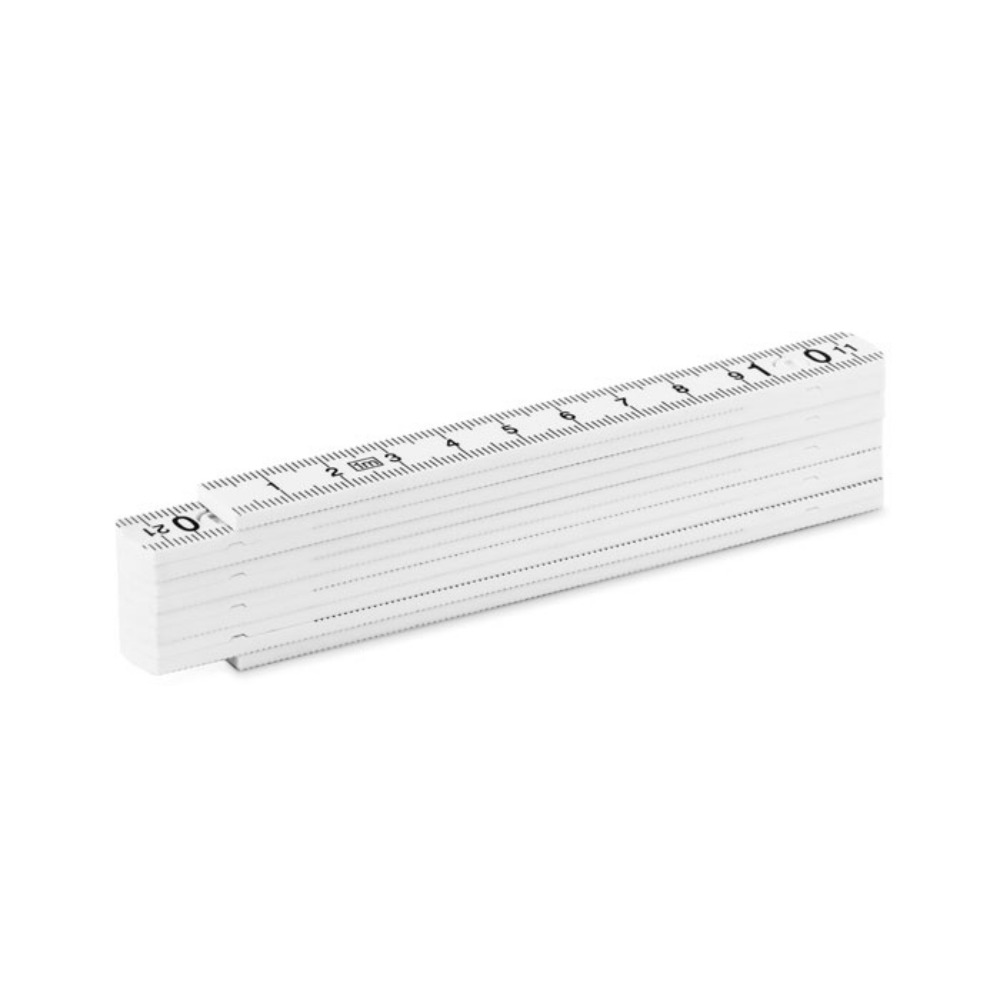 A carpenter's ruler made of fiberglass that can be folded for easy storage and transport - Beaminster