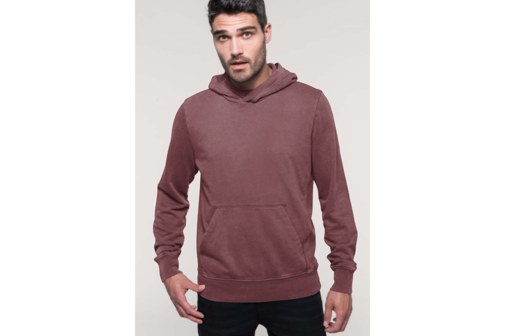 Aged French Terry Hoodie - Piddlehinton - Tintern