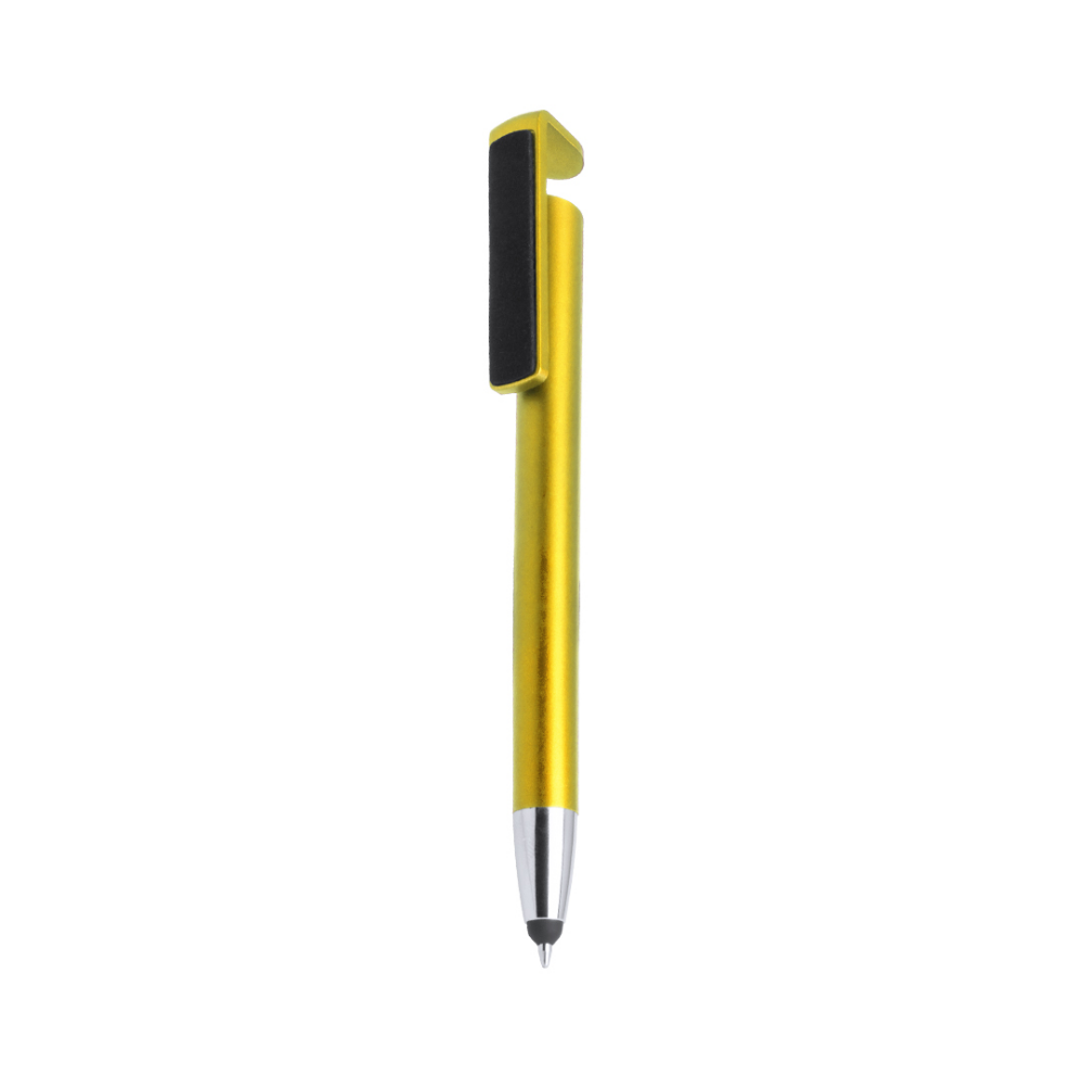 A multifunctional ballpoint pen that also serves as a mobile holder and screen cleaner - Berwick St John