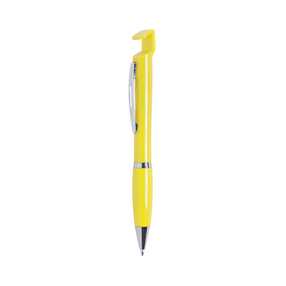 Two-tone ballpoint pen with mobile stand - Drayton Bassett