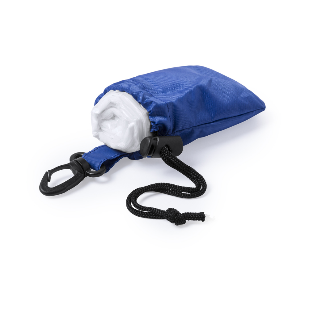 Adult Low-Density Polyethylene Poncho with Polyester Cover and Carabiner - Worthing