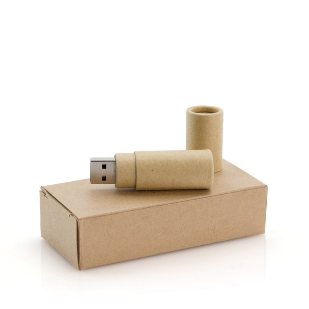 USB Stick bedrucken ökologisch aus recycelter Pappe 16 GB - Guave