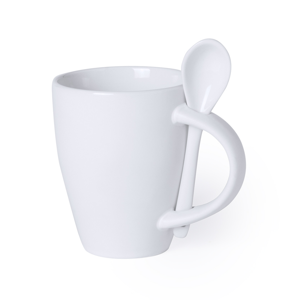 Ceramic Mug with Spoon - Runcorn