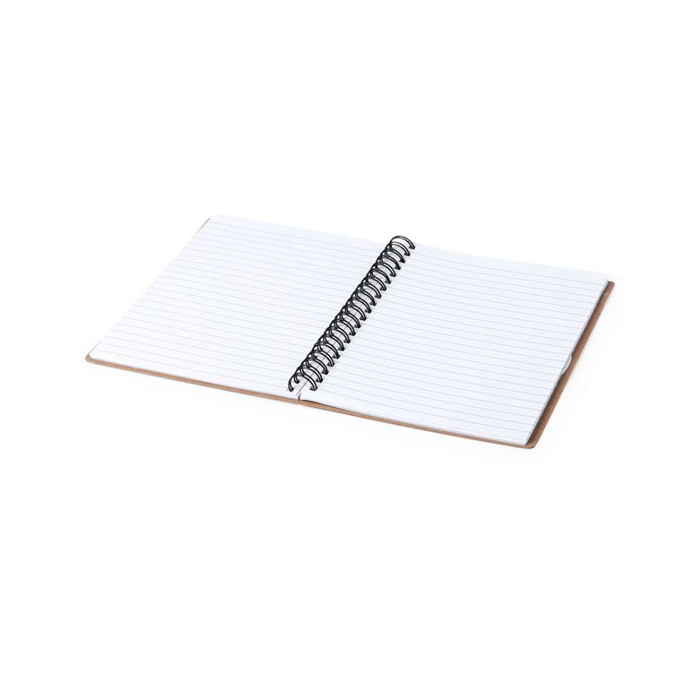 Cahier de note personnalisé carton recyclé avec sticky notes 14,6x17x7x1,7 cm - Madrid