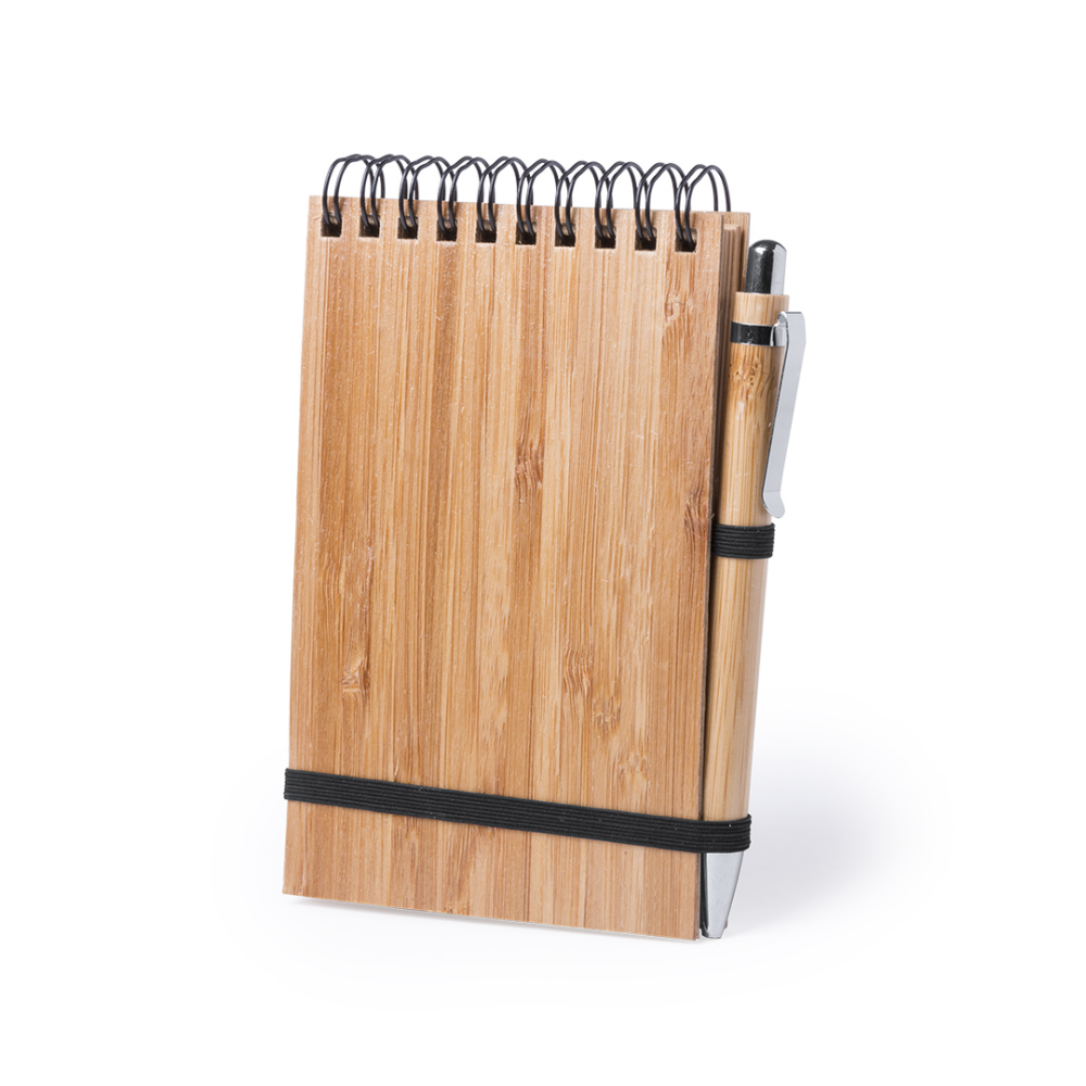 Nature Bamboo Ring Notepad & Pen Set - Silton
