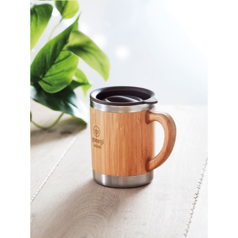 Double Wall Stainless Steel Tumbler with Bamboo Case - Abinger
