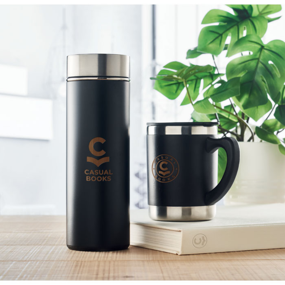 Double Wall Stainless Steel Tumbler with Bamboo Case - Abinger