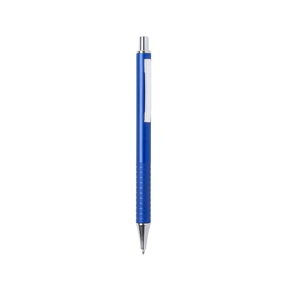 Colorful Ball Pen with Chromed Details and Embossed Grip - Cambridge/Milton