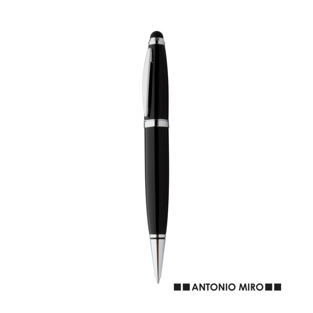 Kugelschreiber bedrucken Metall mit USB Stick 32 GB und Touchpen Antonio Miró - Kunie