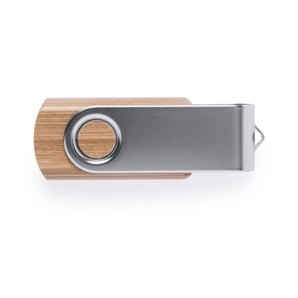 Chiavetta USB in legno di bambù da 16GB con clip metallica - Pogliano Milanese