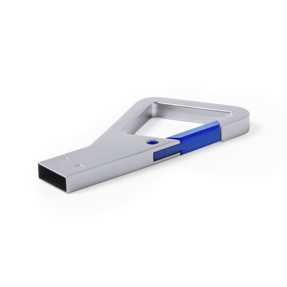 8GB Metal USB Flash Drive with Carabiner Closure - Kingussie