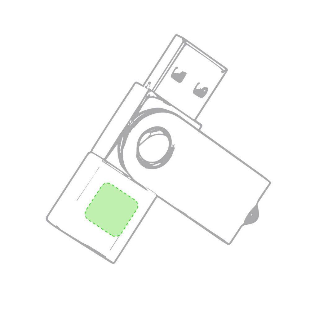 A 16GB USB flash drive with an illuminated logo and a twist mechanism - Ambleside