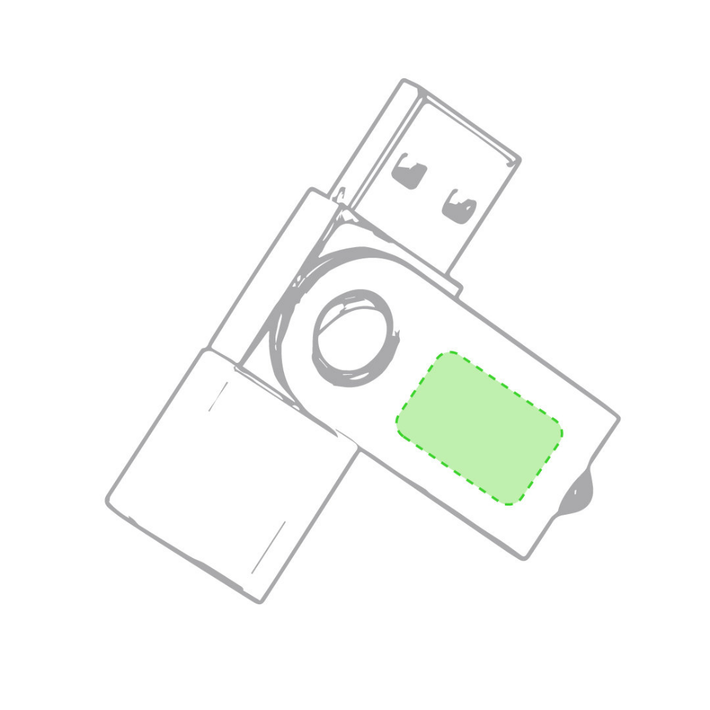 USB Stick bedrucken leuchtend 16 GB - Limette