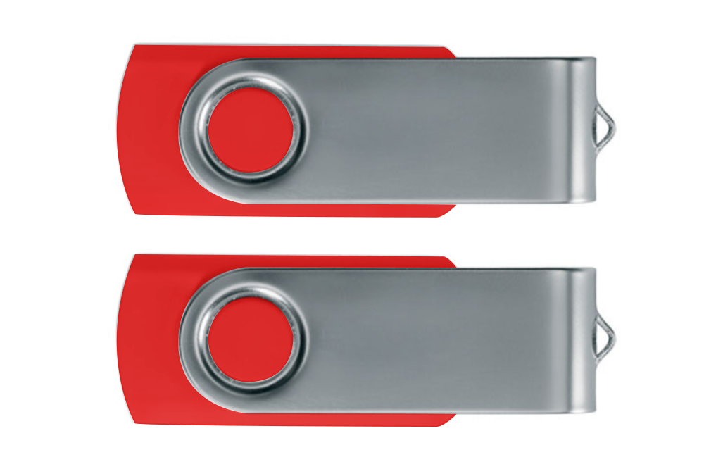 USB Stick bedruckenmit drehbarem Metalldeckel 8 GB - Quitte