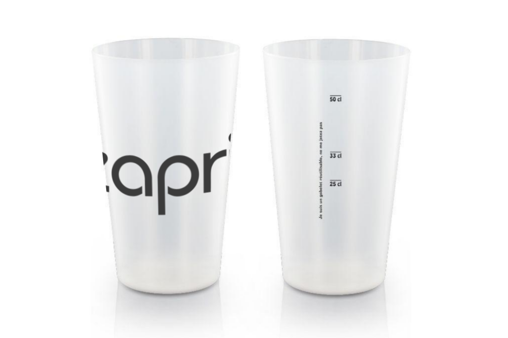 Bicchiere di plastica riutilizzabile personalizzato 60cl - San Diego