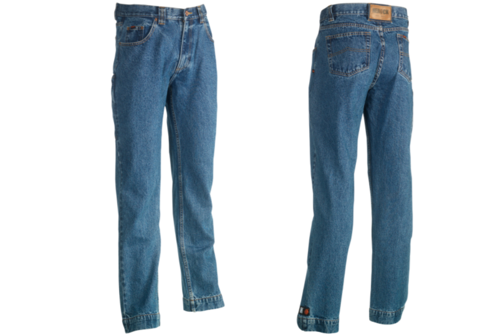 Jeans di cotone con orlo estendibile a multi tasche - Cantù