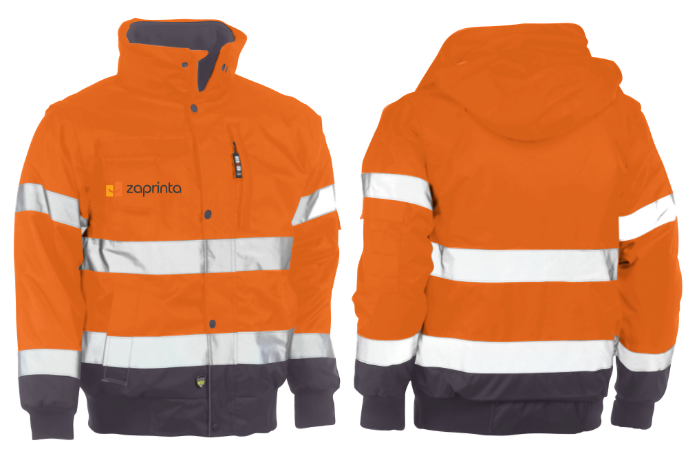 High Visibility Waterproof Multi-Pocket Jacket with Detachable Thermal Fleece - Tiverton