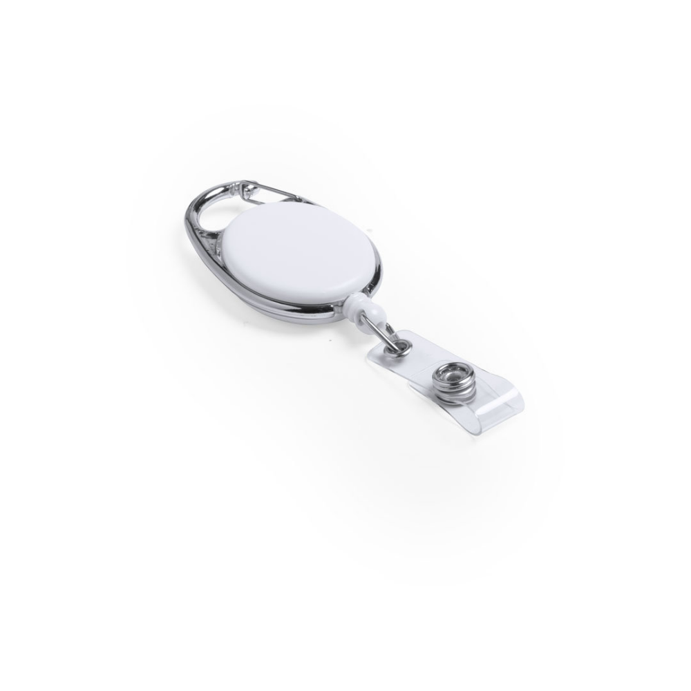 Extendable ID Holder with Button Closure and Carabiner - Corfe Castle