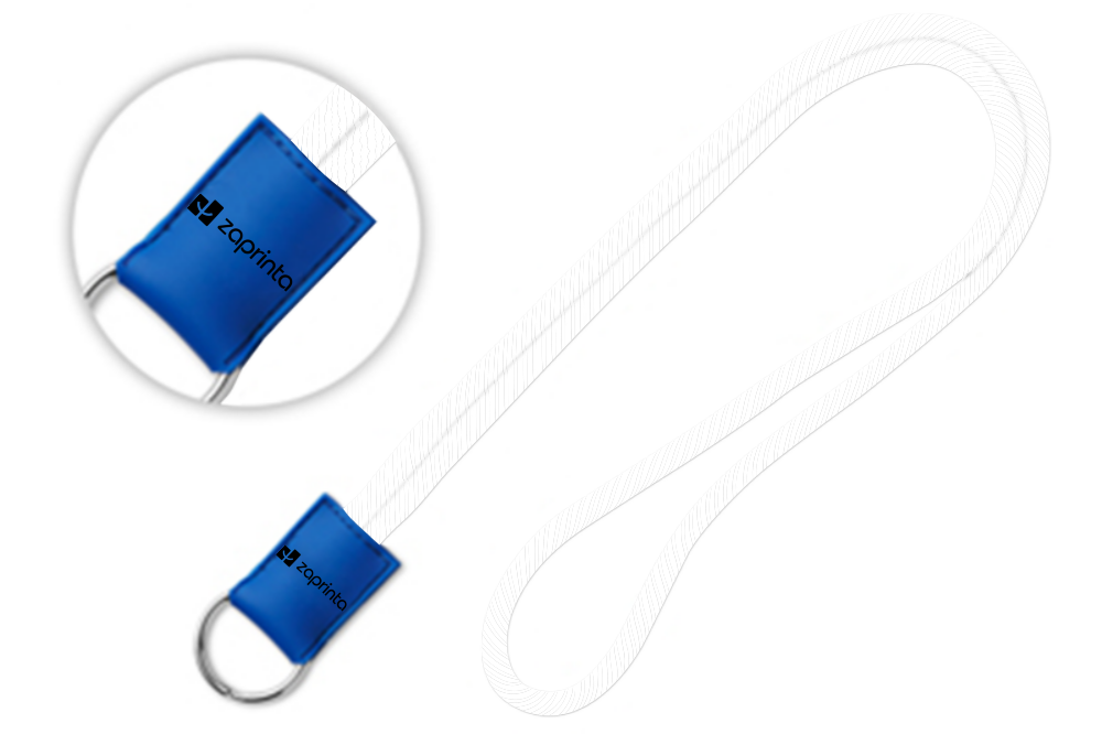 A two-tone polyester lanyard with a keyring and PVC badge - Marlborough