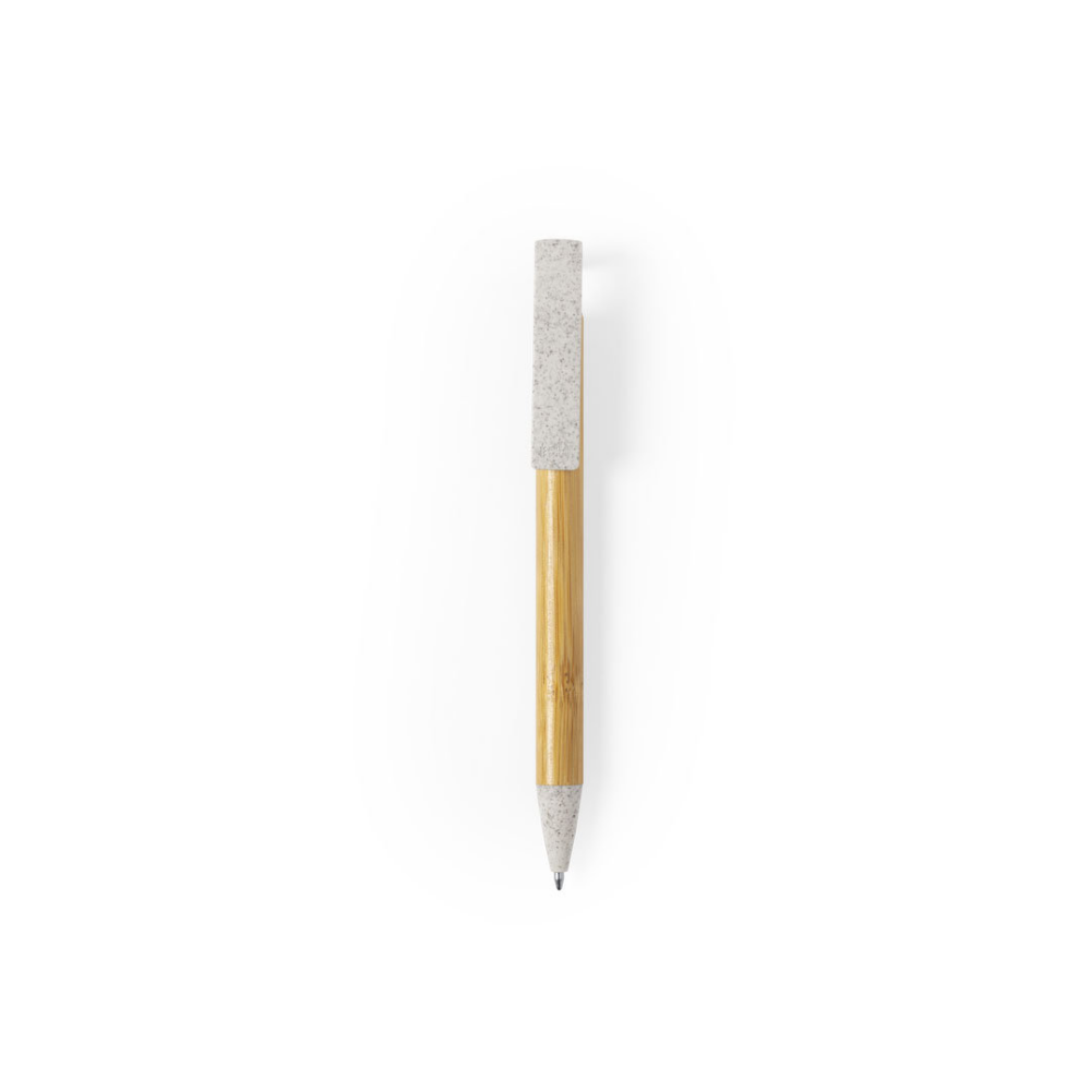 Kugelschreiber bedrucken ökologisch Bambus mit Smartphone Halter - Mutsumi