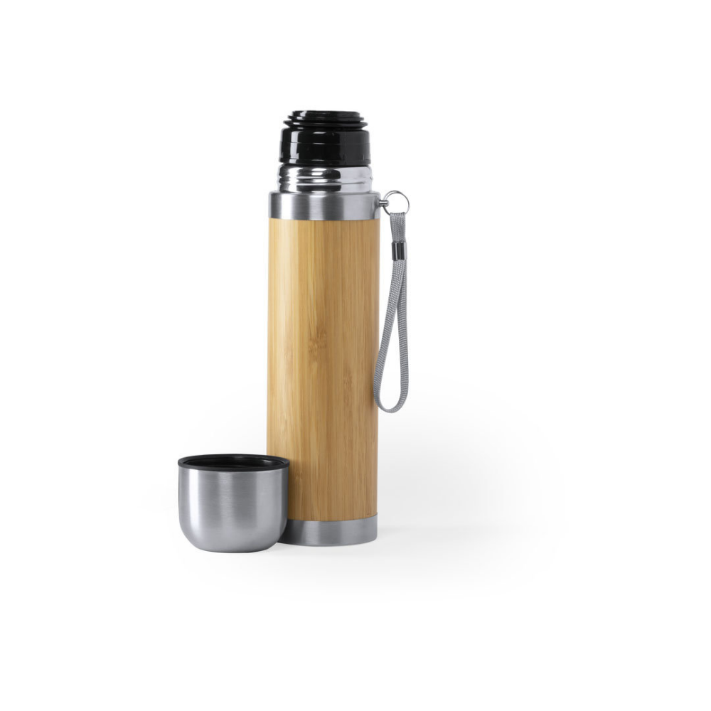 Bamboo and Stainless Steel Thermos - Bishop's Stortford