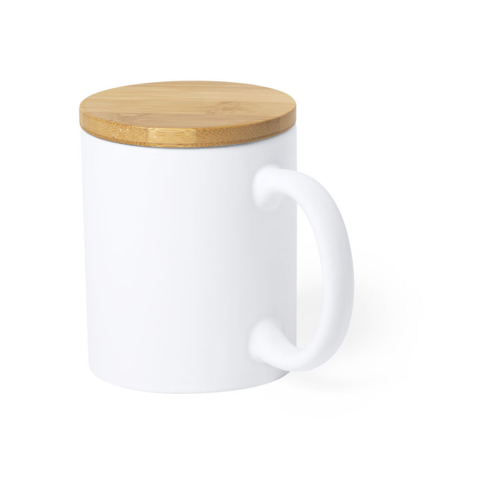 Eco-friendly Ceramic Mug with Bamboo Lid - Oakthorpe
