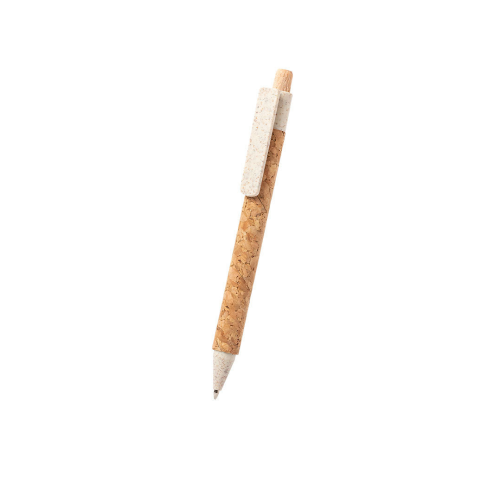 Kugelschreiber bedrucken ökologisch Kork und Weizenstroh - Naoko