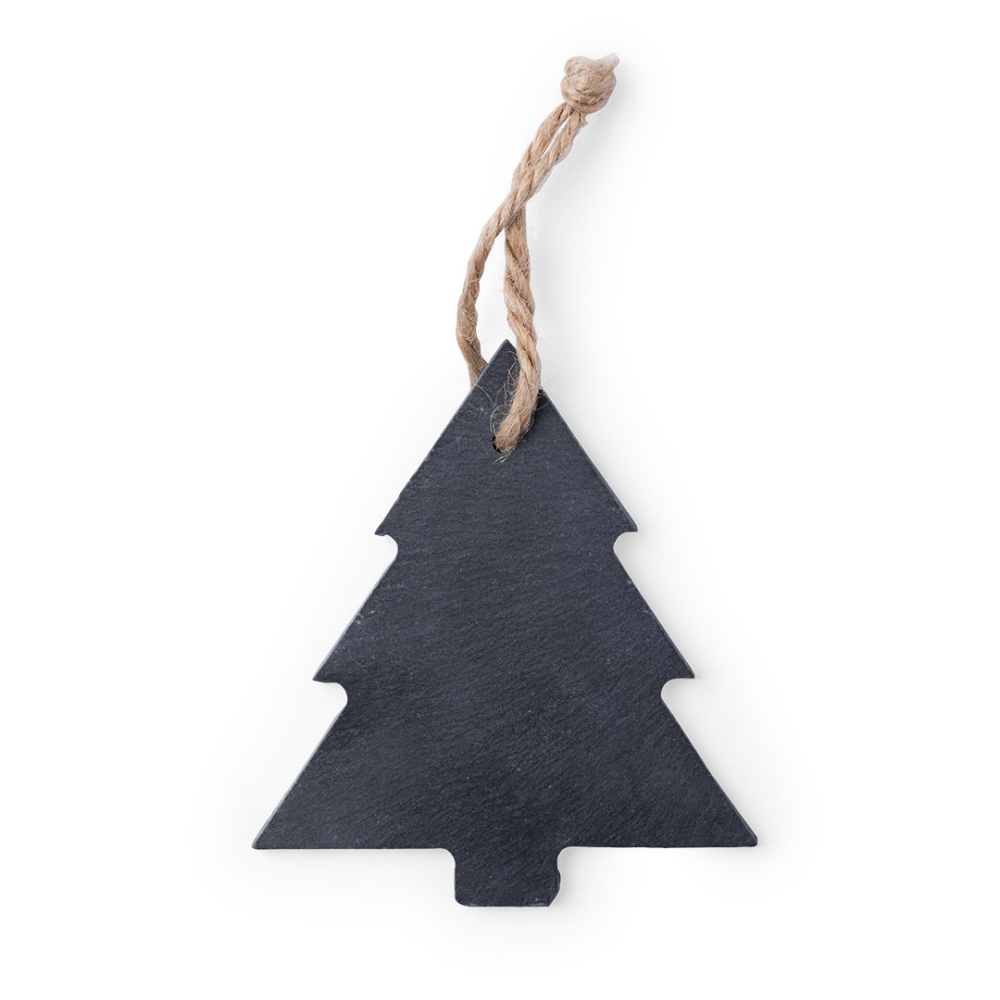 Slate Christmas Ornaments with Tree and Star Designs - St Just in Penwith