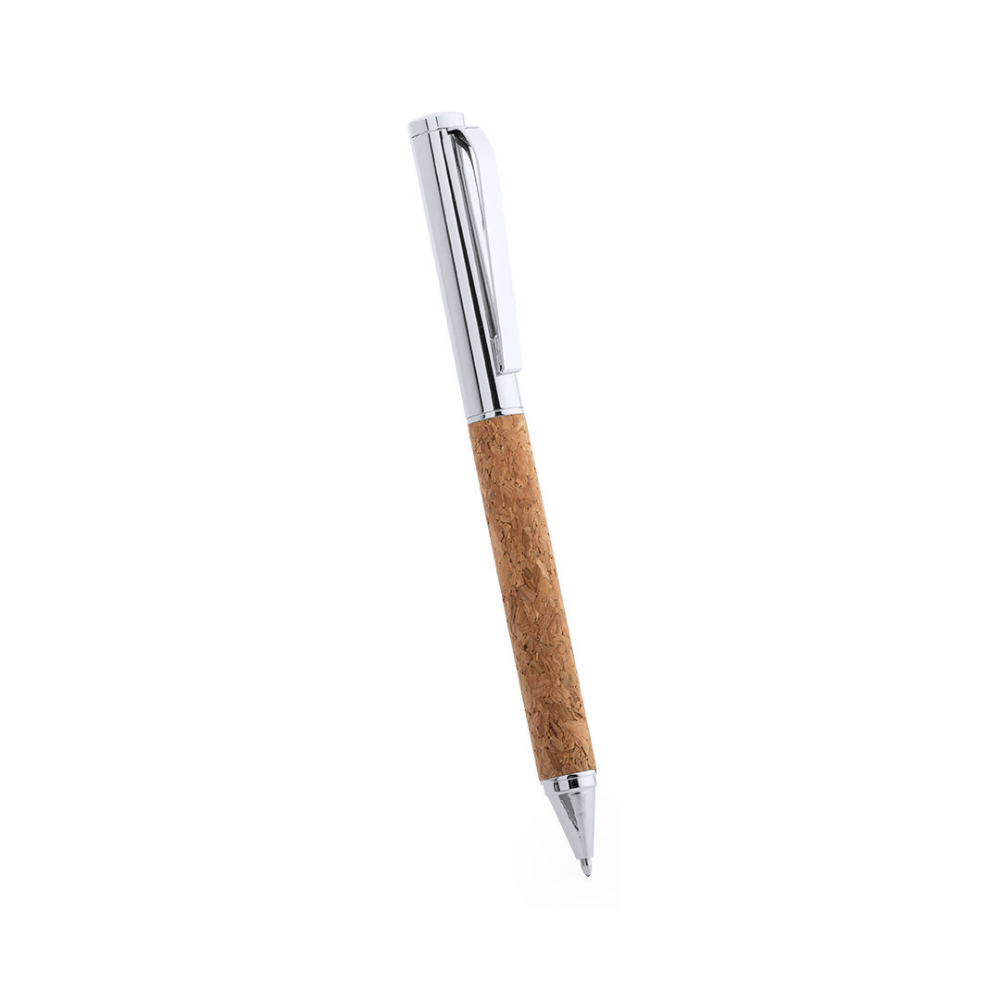 Kugelschreiber bedrucken ökologisch Metall und Kork - Rini