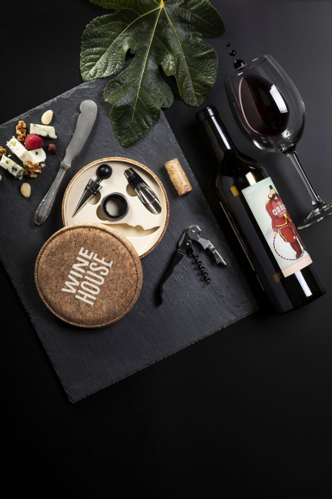 Elegant Circular Design Wine Set with Stainless Steel Accessories - Market Rasen