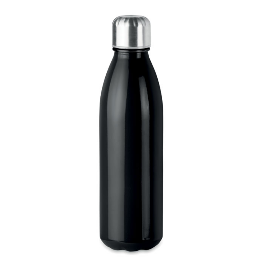Personalisierte Glasflasche mit Edelstahlverschluss 650 ml - Simon