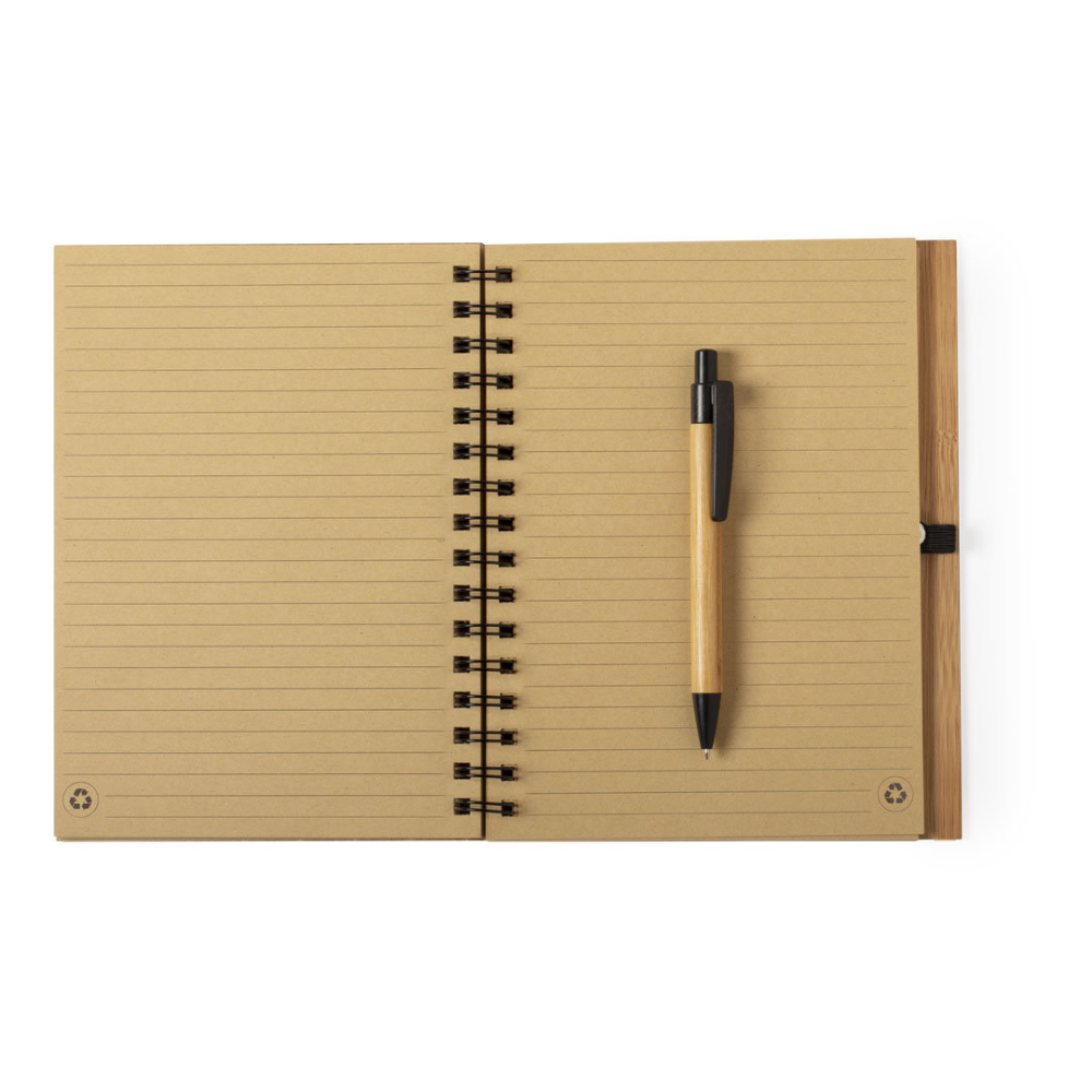 Eco-Friendly Bamboo Notebook and Ball Pen Set - Shrewsbury