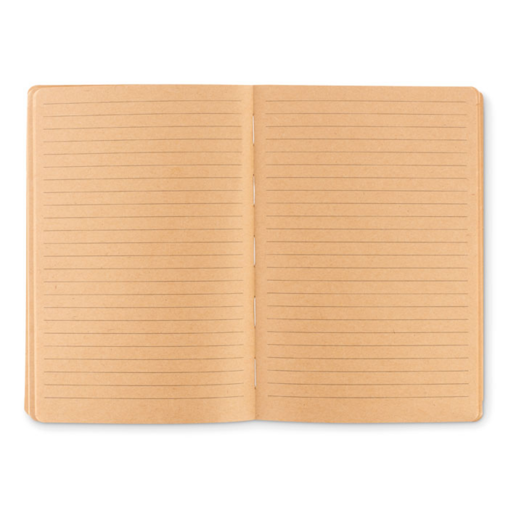 A notebook bounded with a soft cover made of cork, in the A5 paper size. - Penarth