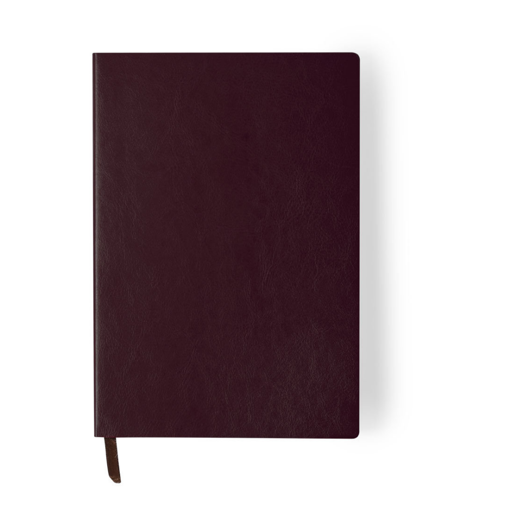 A notepad with a soft polyurethane cover and a fabric bookmark - Redmarley D'Abitot