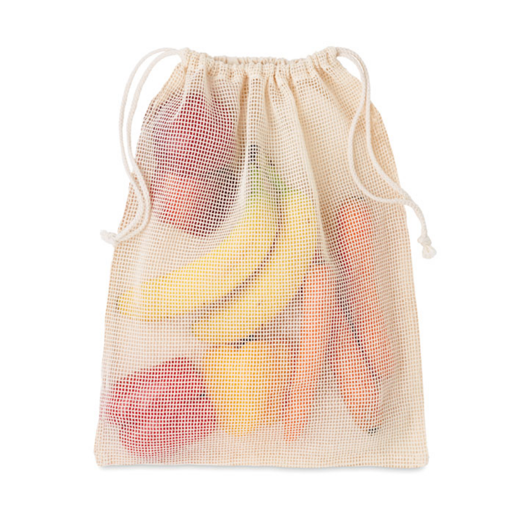 Bolsa de almacenamiento de alimentos de malla de algodón reutilizable - Les Masies de Voltregà