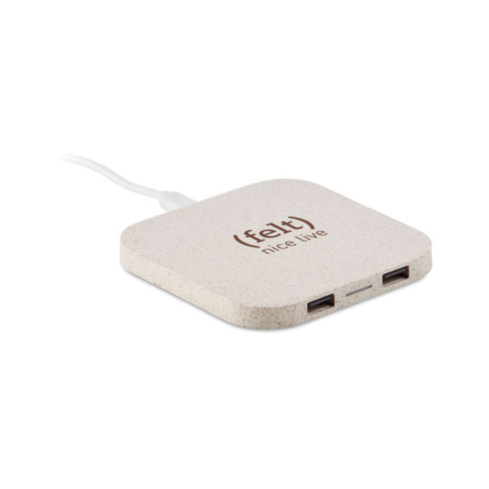Pad di ricarica wireless con hub USB - Sirtori