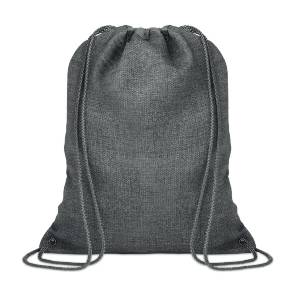 Heathered Polyester Drawstring Bag - Allington