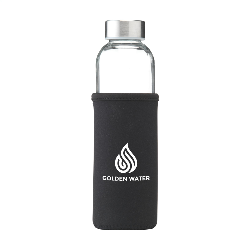 Eco-Friendly Glass Water Bottle with Neoprene Sleeve - Ansley