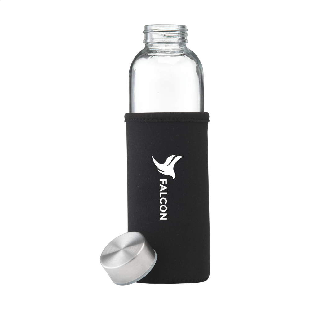 Eco-Friendly Glass Water Bottle with Neoprene Sleeve - Ansley